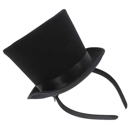 CIYODO Schwarzer Kleiner Zylinderhut Banquet Party Festlicher Kopfschmuck Leicht und Bequem Für Karneval Cosplay Bühnenauftritt und Fotosession Geeignet von CIYODO