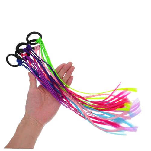 CIYODO Teiliges Bunte Haarringe mit Farbverlauf Geflochtene Haarbänder für Mädchen Weiche Haargummis Ziehfrei Wiederverwendbar für Party Festival und Alltag von CIYODO