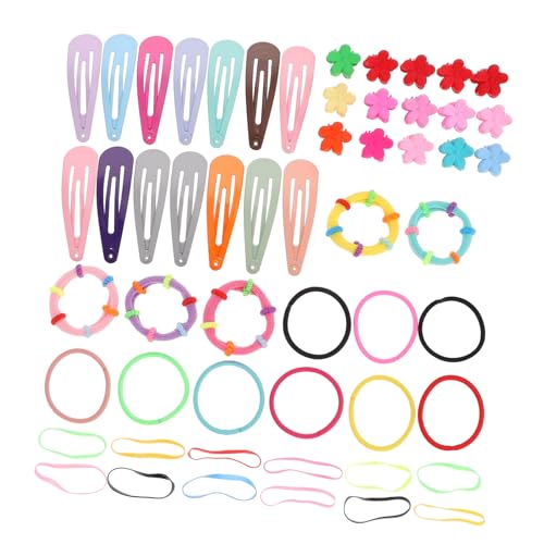 CIYODO Teiliges Haar Accessoires mit Bunten Elastischen Haargummis und Süßen Haarclips Dehnbar Sanft zum Haar für Mädchen zum Haarstyling und Haarschmuck von CIYODO
