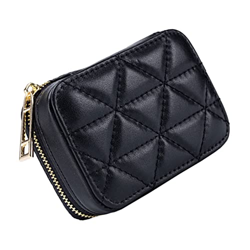 CIYODO Tragbare Kosmetiktasche mit Lipstick Organizer und Integriertem Spiegel Multifunktionale Make Up Aufbewahrungstasche für Damen Stilvoller Schwarzer Reise Organizer Kompakt und von CIYODO