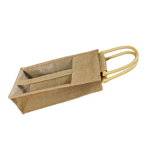 CIYODO Transparente Geschenktüte Mit Fenster Für Weinflaschen Multifunktionale Weintüte Aus Flachs Für Partys Und Hochzeiten von CIYODO