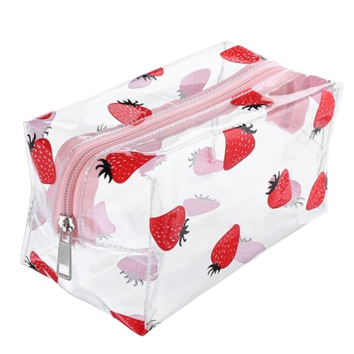 CIYODO Transparenter Kulturbeutel PVC Kosmetiktasche mit Reißverschluss Multifunktionaler Toiletry Organizer Tragbar für Damen und Mädchen Robustes Material Originelles Design für Reisen von CIYODO