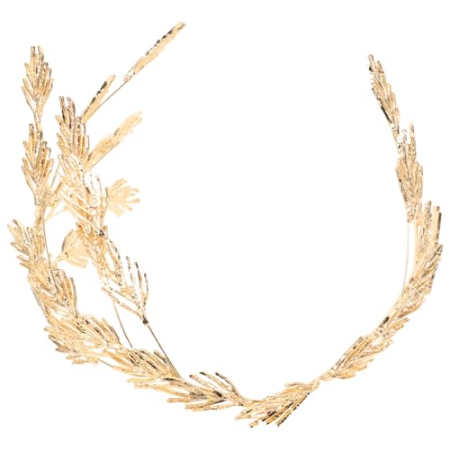 CIYODO Verstellbare Legierungs Blätterkrone für Damen Goldene Hochzeits Tiara Leichtes Braut Accessoire Komfortabel für Hochzeit Party Fest Verstellbares Vintage Haarreif von CIYODO