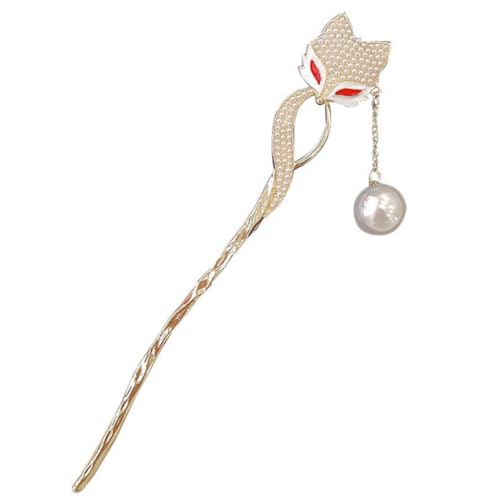 CIYODO Vintage Haarschmuck Frauen Haarnadel Fox Design Metall Haargabel mit Langem Quaste für Retro Hochzeit Party Mädchen Frisur Zubehör von CIYODO