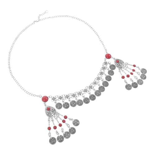 CIYODO Vintage Kazakh Coins Tassel Headchain Ethnic Boho Headband Handgemacht mit Kunsthandwerk für Frauen Mädchen Festival Braut Schmuck von CIYODO