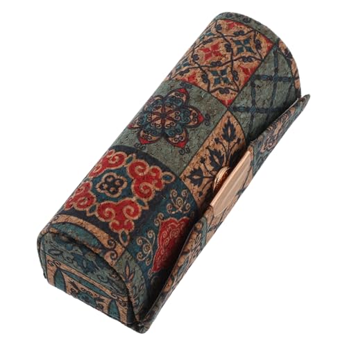 CIYODO Vintage Lippenstift etui aus Kork mit Spiegel Kratzfestes Langlebiges Make up case Kompakter Reise lippenstifthalter Stilvolle Kosmetiktasche für Damen und Mädchen von CIYODO