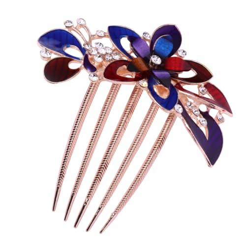 CIYODO Wasserdichter Haarkamm mit Funkelnden Strassblumen Dekoratives Haarornament für Frauen Eleganter Brautschmuck und Modisches Fest accessoire Farbenfrohes Design für Hochzeit und von CIYODO