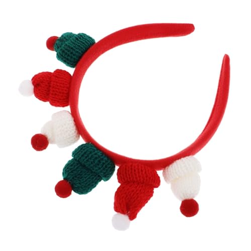 CIYODO Weihnachtliches Stirnband mit Mini Weihnachtsmütze Wiederverwendbares Leichtes und Bequemes Haarband für Festlichkeiten für Weihnachtsfeiern und Schulveranstaltungen von CIYODO
