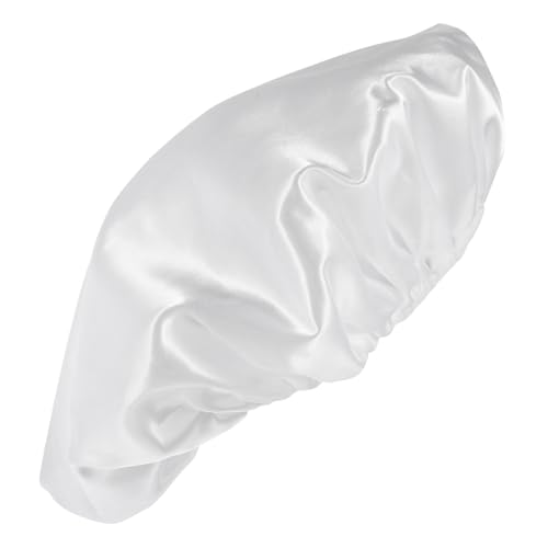 CIYODO Wiederverwendbare Duschhaube Damen Große Shower Cap Satin Futter Elastisch Schutz Badekappe Für Haare Trocknen Zuhause Dusche Bad Kochen Reise von CIYODO