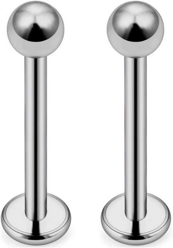 CIZME Augenbrauenpiercing Titan Lippenpiercing Labret Stecker 16G 18G Piercing Lippe von CIZME