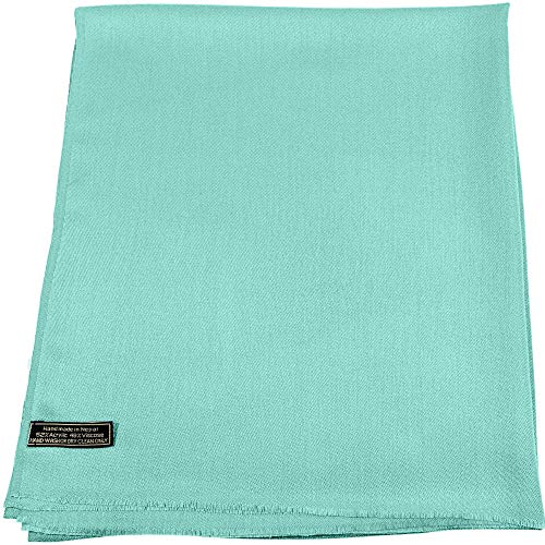 CJ Apparel Blau Grün Normallack Design Nepalesischer Fransenschal Schal Stola Wrap Pashmina NEU von CJ Apparel