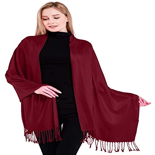 CJ Apparel Burgunderrot Einheitliche Farbe Nepalesisch Schultertuch Schal Zweite Wahl Schultertücher Wrap Pashmina NEU von CJ Apparel