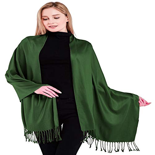 CJ Apparel Dunkelgrün Einheitliche Farbe Nepalesisch Schultertuch Schal Zweite Wahl Schultertücher Wrap Pashmina NEU von CJ Apparel