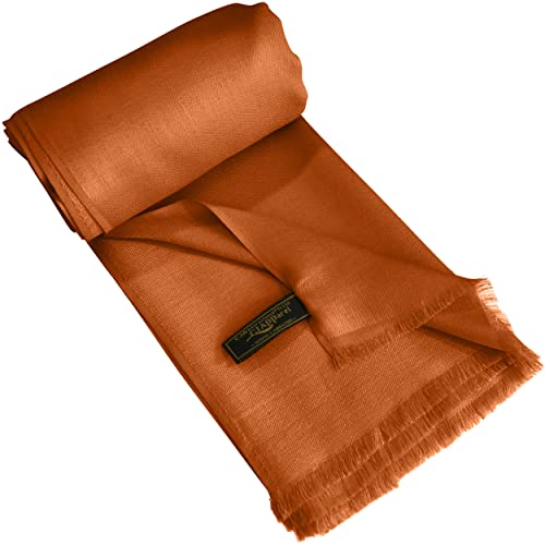 CJ Apparel Fransenschal Seconds Solid Color Design Schal Wrap Stola Überwurf Kopfbedeckung Pashmina NEU, burnt orange, Einheitsgröße von CJ Apparel