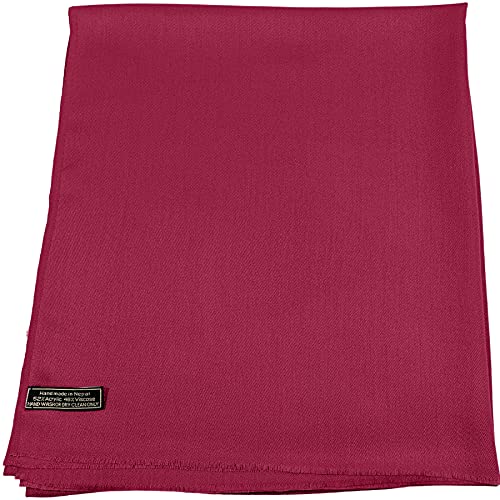 CJ Apparel Fuchsia Rosa Einfarbig Design Fringe Schal Zweite Wahl FransenSchal Wrap Stola Pashmina NEU von CJ Apparel