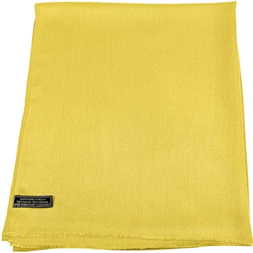 CJ Apparel Gelb Einfarbig Design Fringe Schal Fransenschal Wrap Stola Pashmina NEU von CJ Apparel