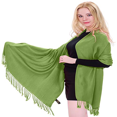 CJ Apparel Grün Einheitliche Farbe Nepalesisch Schultertuch Schal Schultertücher Umschlagtücher Pashmina NEU von CJ Apparel