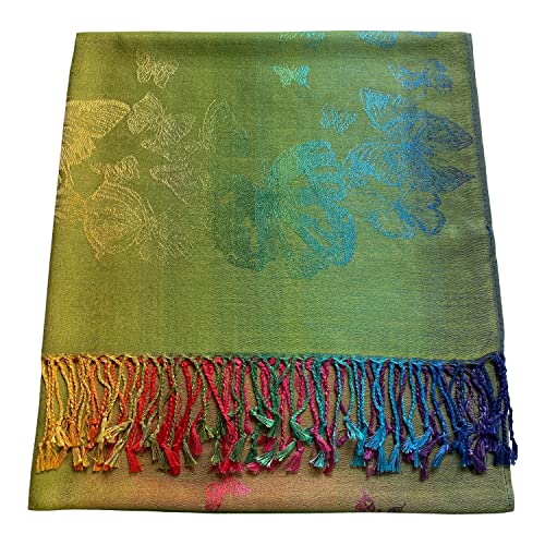 CJ Apparel Grün Schmetterlings-Ent Schal Pashmina Schal Wrap Stola Pashminas von CJ Apparel