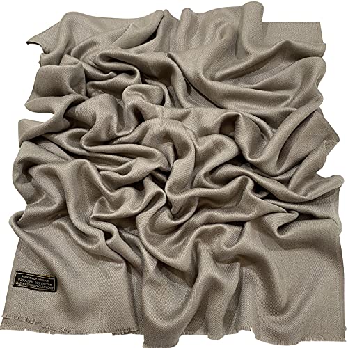 CJ Apparel Helles Französisches Beige Einfarbig Design Fringe Schal Fransenschal Wrap Stola Pashmina NEU von CJ Apparel