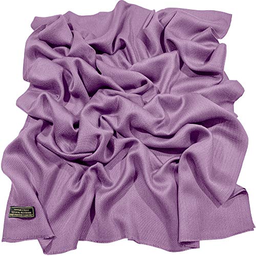 CJ Apparel Hellviolett Einfarbig Design Fringe Schal Fransenschal Wrap Stola Pashmina NEU von CJ Apparel