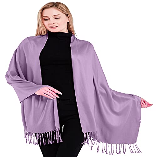 CJ Apparel Hellviolett Einheitliche Farbe Nepalesisch Schultertuch Schal Zweite Wahl Schultertücher Wrap Pashmina NEU von CJ Apparel