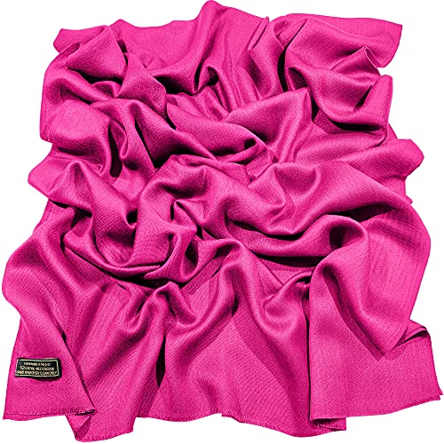 CJ Apparel HotRosa Einfarbig Design Fringe Schal Fransenschal Wrap Stola Pashmina NEU von CJ Apparel