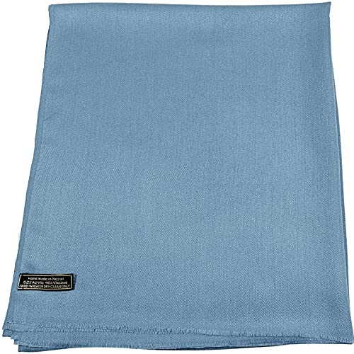 CJ Apparel Jeansblau Einfarbig Design Fringe Schal Zweite Wahl FransenSchal Wrap Stola Pashmina NEU von CJ Apparel