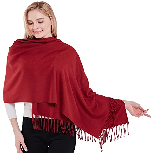 CJ Apparel Kastanienbraun Dickes Einfarbiges Design Baumwollmischung Schal Zweite Wahl Schultertücher Wrap Pashminas NEU von CJ Apparel