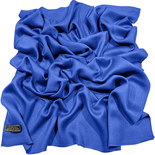 CJ Apparel Königsblau Normallack Design Nepalesischer Fransenschal Schal Stola Wrap Pashmina NEU von CJ Apparel