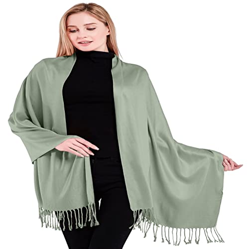 CJ Apparel Lorbeergrün Einfarbiges Design Stola Schal Umschlagtuch Schultertuch Tuch Zweite Wahl Pashmina NEU von CJ Apparel