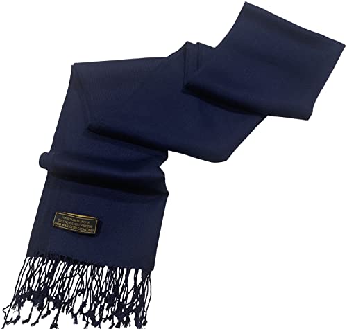 CJ Apparel Marineblau Herren Nepalesisch Einfarbig Design Mode Strickschal Schals Herbst/Winter Wrap NEU von CJ Apparel