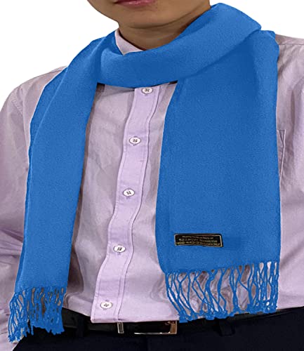 CJ Apparel Modischer Schal für Herren mit einfarbigem Design, für Gesicht und Hals, Türkis, Blau, Einheitsgröße von CJ Apparel