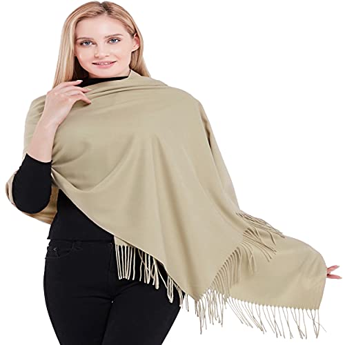 CJ Apparel Nackt (Nude) Dickes Einfarbiges Design Baumwollmischung Schal Zweite Wahl Schultertücher Wrap Pashminas NEU von CJ Apparel