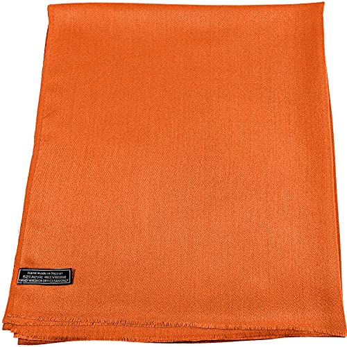 CJ Apparel Orange Einfarbig Design Fringe Schal Zweite Wahl FransenSchal Wrap Stola Pashmina NEU von CJ Apparel