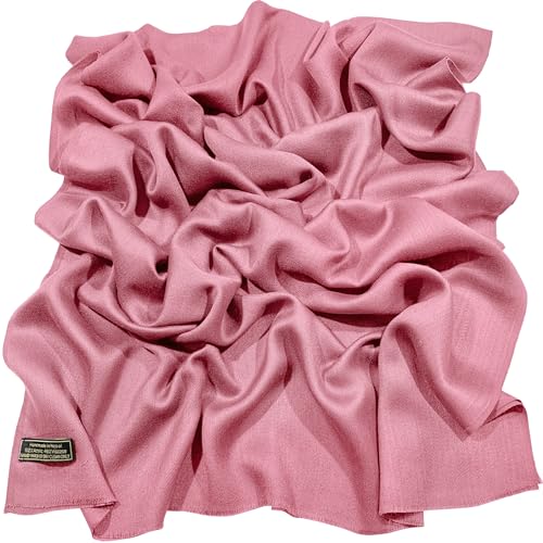 CJ Apparel Rosa Normallack Design Nepalesischer Fransenschal Schal Stola Wrap Pashmina NEU von CJ Apparel