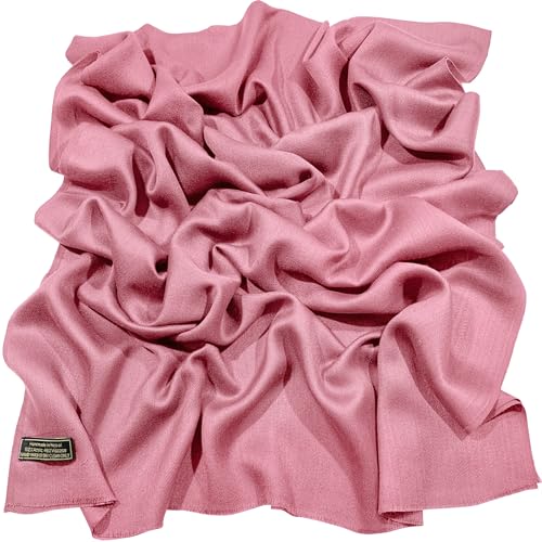 CJ Apparel Rosa Rosa Normallack Design Nepalesischer Fransenschal Schal Stola Wrap Pashmina NEU von CJ Apparel