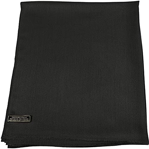 CJ Apparel Schwarz Einfarbig Design Fringe Schal Zweite Wahl FransenSchal Wrap Stola Pashmina NEU von CJ Apparel