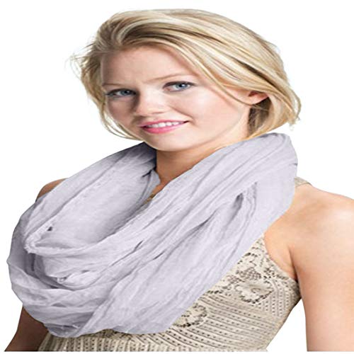 CJ Apparel Silbergrau Mobius Infinity Schal Snood Cowl Tube Runde Kreis Eternity Schal Pashmina NEU von CJ Apparel