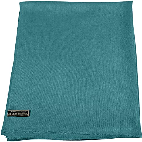 CJ Apparel Teal Grün Einfarbig Design Fringe Schal Zweite Wahl FransenSchal Wrap Stola Pashmina NEU von CJ Apparel