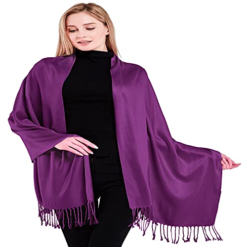 CJ Apparel Violett Einheitliche Farbe Nepalesisch Schultertuch Schal Zweite Wahl Schultertücher Wrap Pashmina NEU von CJ Apparel