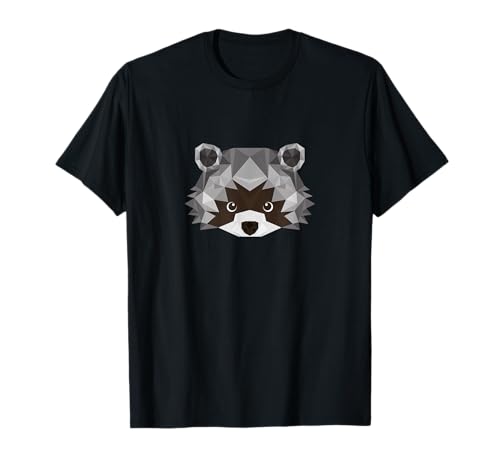 Polygon Waschbär Gesicht Tier T-Shirt Kinder Damen Herren T-Shirt Polygon Waschbär Gesicht Tier T-Shirt Kinder Damen Herren T-Shirt von CJ Shirts