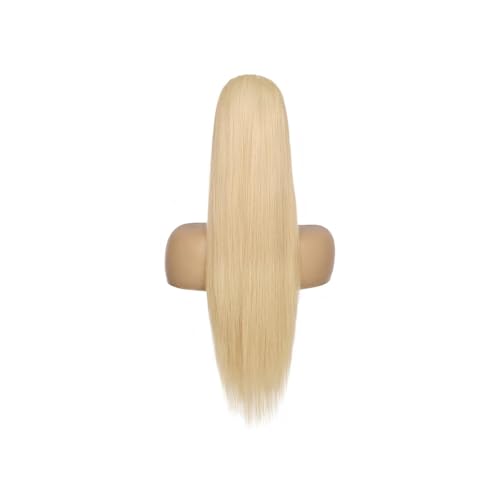 Damen #613 Bleach Blonde Straight Drawstring Pferdeschwanz Clip In Remy Human Natural Hair Pony Tail Alltag(16inches) von CJHFR472SG