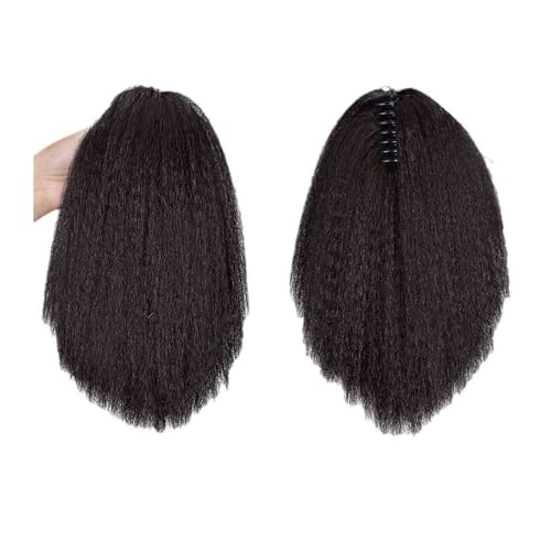 Damen Puff Afro Pferdeschwanz Clip-in Cornrow Kunsthaar Natürlicher afrikanischer Stil, flauschiges langes Haarteil Alltag(#4,20inches) von CJHFR472SG