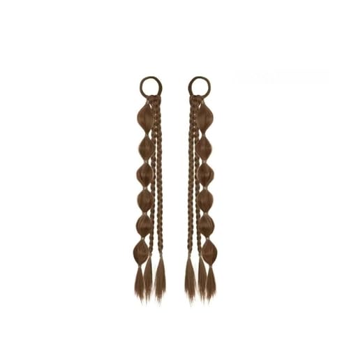 Damen Synthetische Perücke for Damen, geflochtener Pferdeschwanz-Stil mit elastischem Haargummi Alltag(Light Brown) von CJHFR472SG