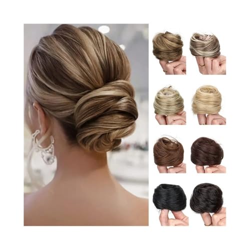 Haarteil Synthetische elastische Messy Bun Haarteile Fake Hair Curly Scrunchie Donut Chignon for Frauen Täglicher Gebrauch(2) von CJHFR472SG