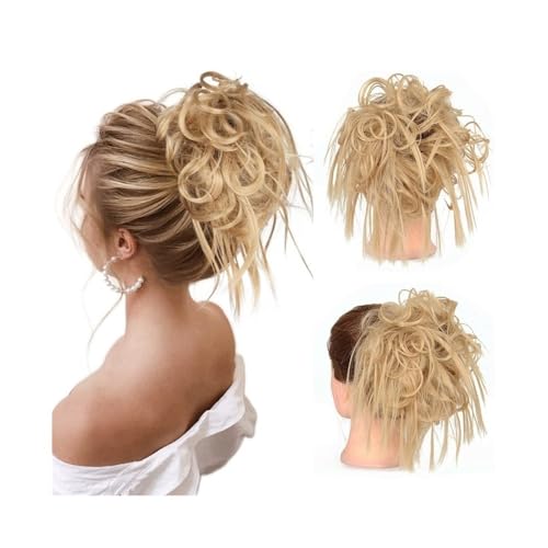 Haarteil Unordentlicher Haarknoten, synthetisches Haarteil mit elastischem Band, zerzauste Hochsteckfrisur, Haargummis, Verlängerung for Frauen und Mädchen Täglicher Gebrauch(18) von CJHFR472SG