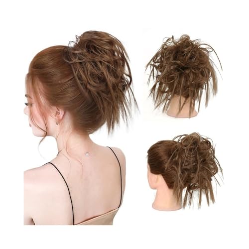 Haarteil Unordentlicher Haarknoten, synthetisches Haarteil mit elastischem Band, zerzauste Hochsteckfrisur, Haargummis, Verlängerung for Frauen und Mädchen Täglicher Gebrauch(8) von CJHFR472SG