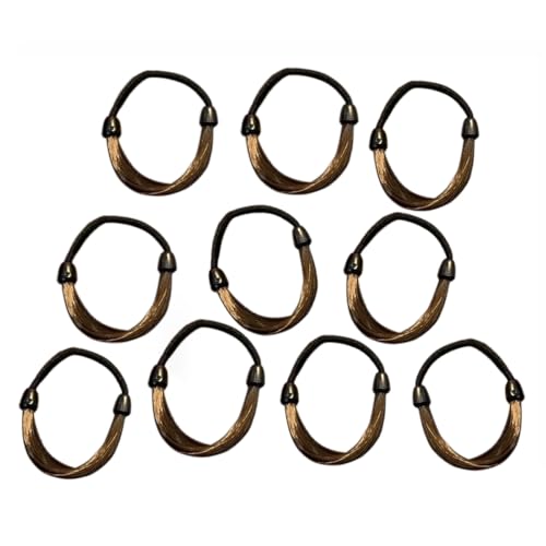 Faux Perücke Haarbänder Pferdeschwanz Haar Seil Gummiband Haarbänder Mädchen Haarschmuck Hoch Pferdeschwanz Haarbänder Damen Haarschmuck 10 Stück von CJKDXDH
