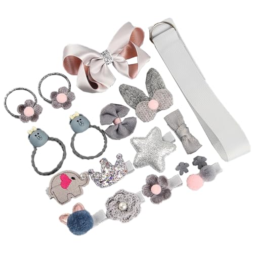 Haarspangen Set Schleife Haarspangen Haarbänder Plüsch Gummibänder Hutform Haarspangen Mädchen Kopfbedeckung Kinder Haarspangen 18 Stück von CJKDXDH