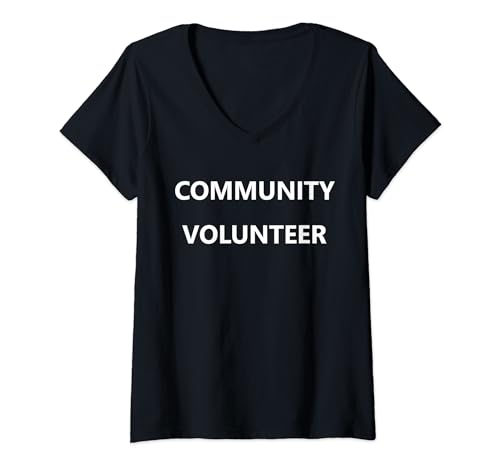Damen Community Volunteer Event Mitarbeiter Team Mitglied Service Helper T-Shirt mit V-Ausschnitt von CJNCTGWVBSY Creations Co